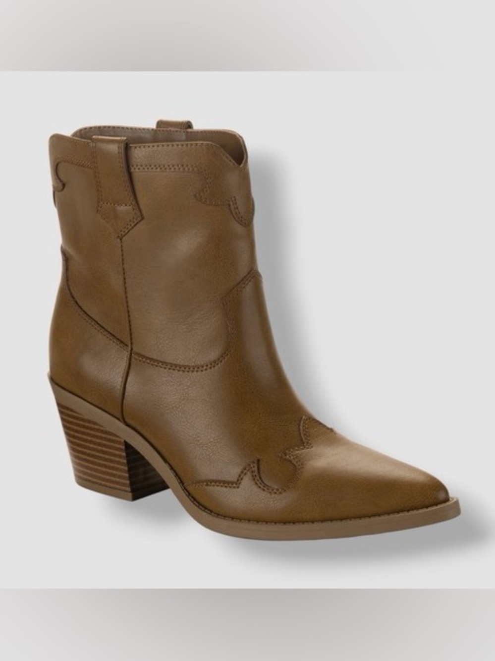 Sun and Stone Women's Tan Western Ankle Boot 7